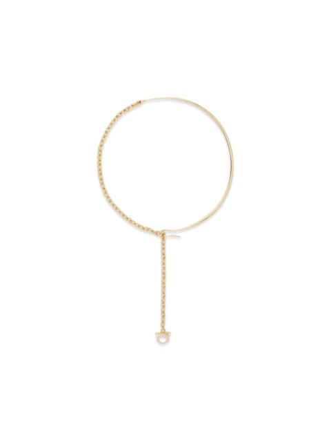 FERRAGAMO crystal-embellished Gancini necklace