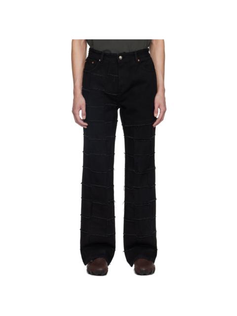 Black New Patchwork Jeans