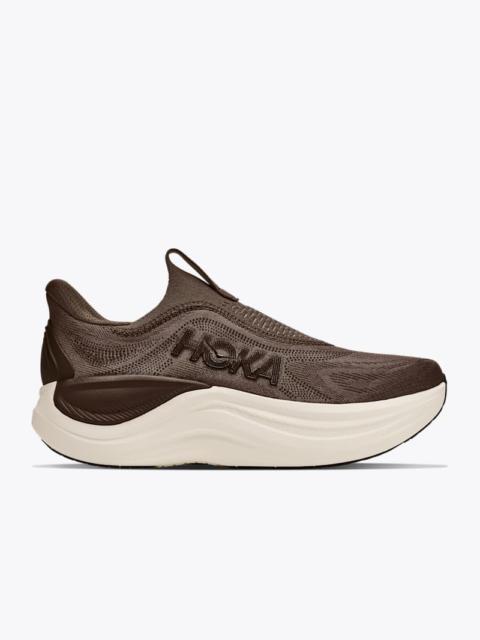 HOKA Men's Skyward Laceless Shoes in Cliff Grey/Cast Iron