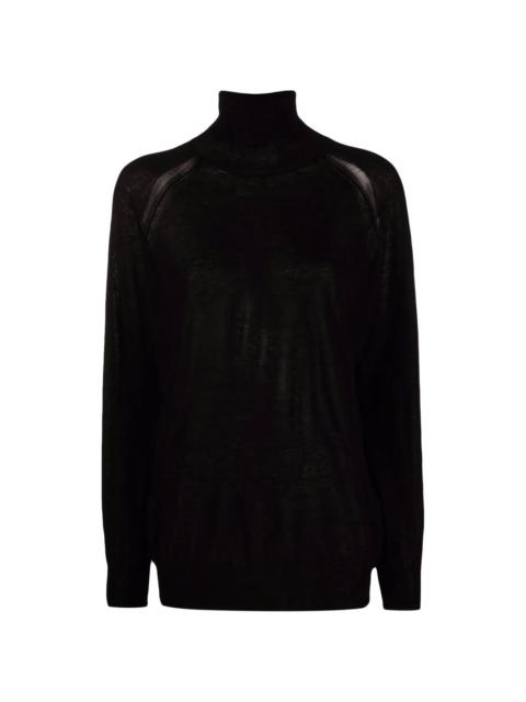 roll-neck cotton jumper