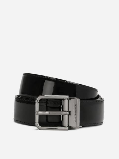 Dolce & Gabbana Patent calfskin belt
