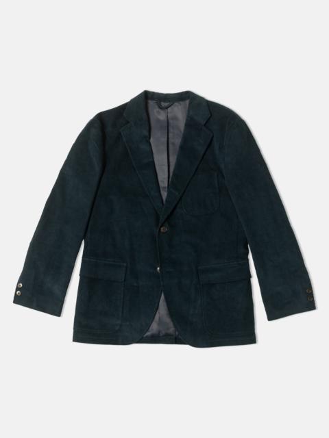 J. PRESS NAVY WIDE WALE CORDUROY SPORT COAT - TRIM FIT