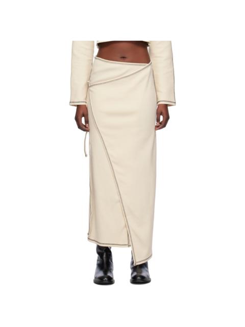 BASERANGE Off-White Garble Skirt