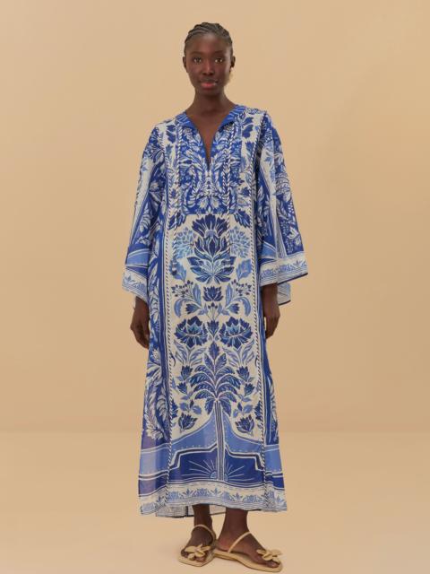 FARM RIO Off-White Delicate Tapestry Maxi Cover Up