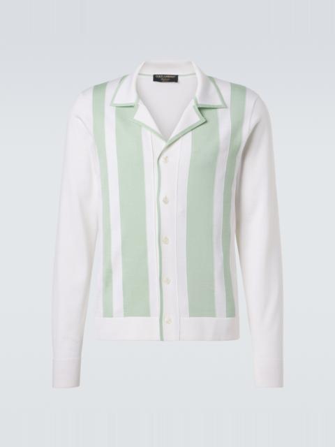 Dolce & Gabbana Striped wool and silk shirt