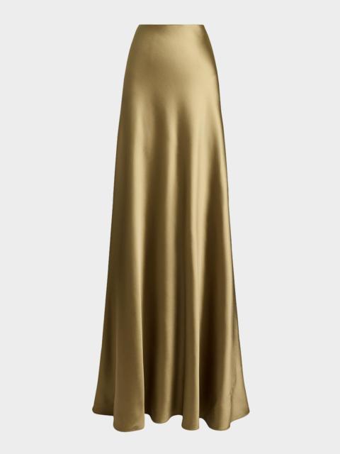 Ralph Lauren Masina Stretch Satin Skirt