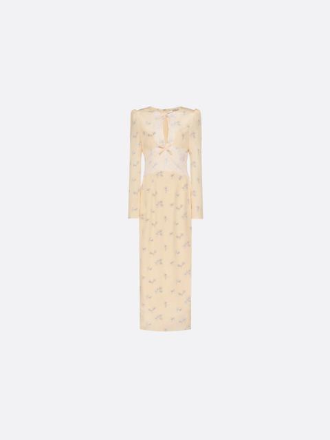 Alessandra Rich EVENING DRESS WITH LACE INLAY