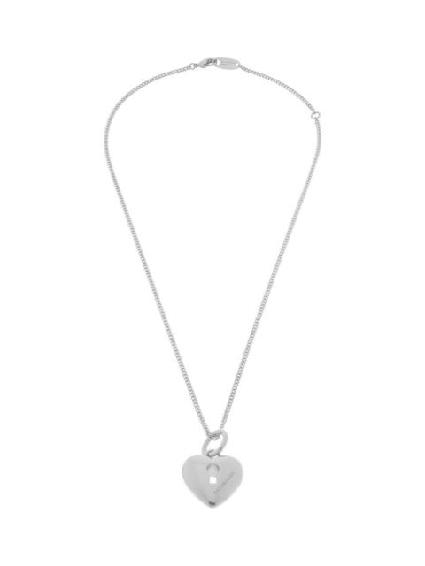 Women's Amour Heart Necklace  in Silver