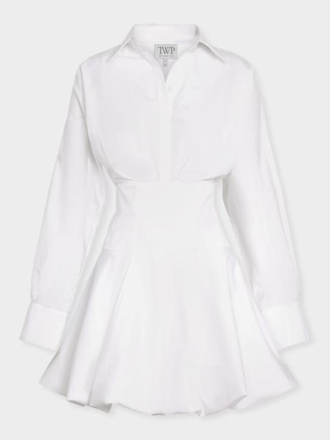 TWP Mila Mini Shirtdress in Cotton Shirting