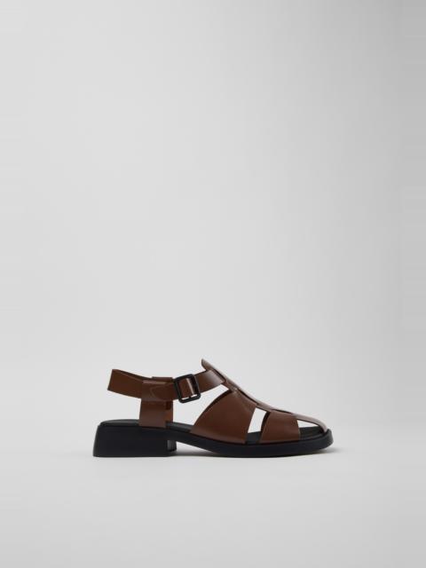 CAMPERLAB Brown Leather Sandals for Women.
