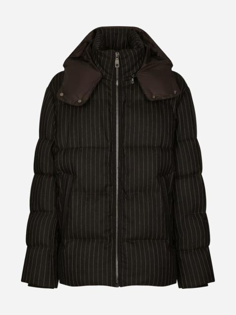 Dolce & Gabbana Quilted pinstripe wool jacket