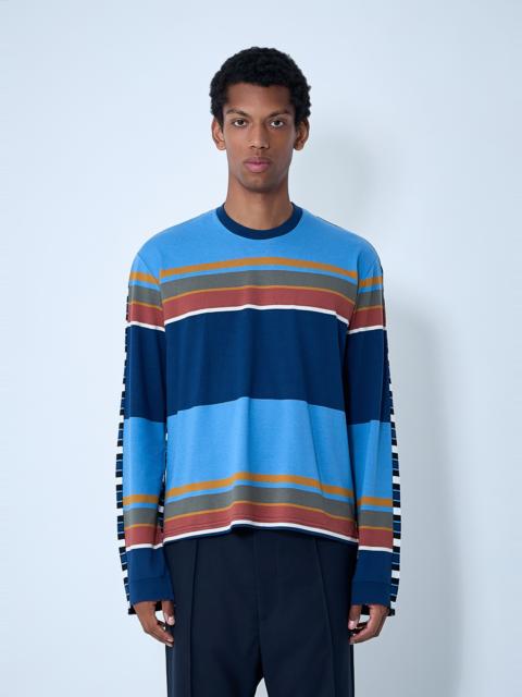 Striped Logo Motif T-Shirt