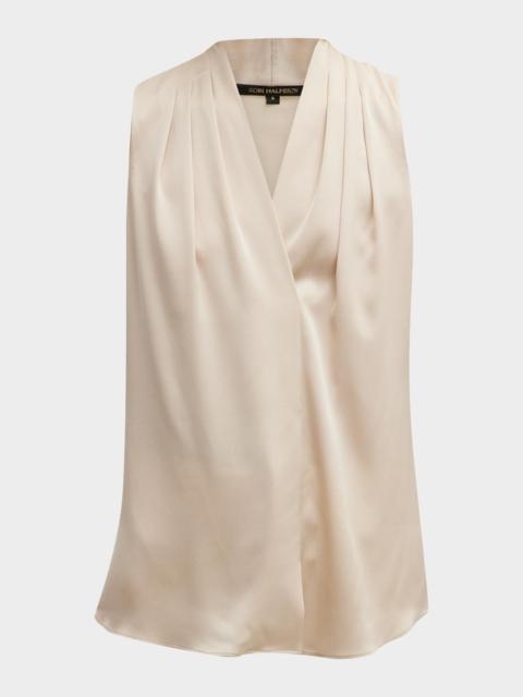 KOBI HALPERIN Mila Silk-Stretch Sleeveless Top
