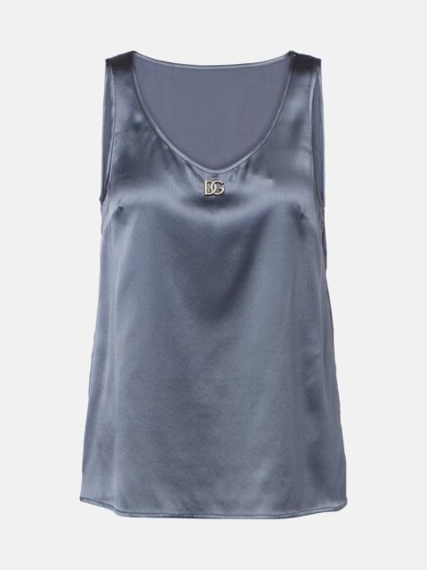 Dolce & Gabbana 실크 블렌드 탑