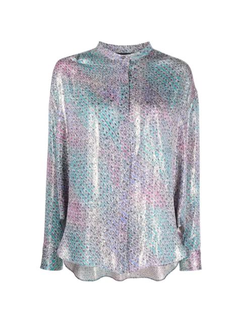 iridescent-effect lurex shirt