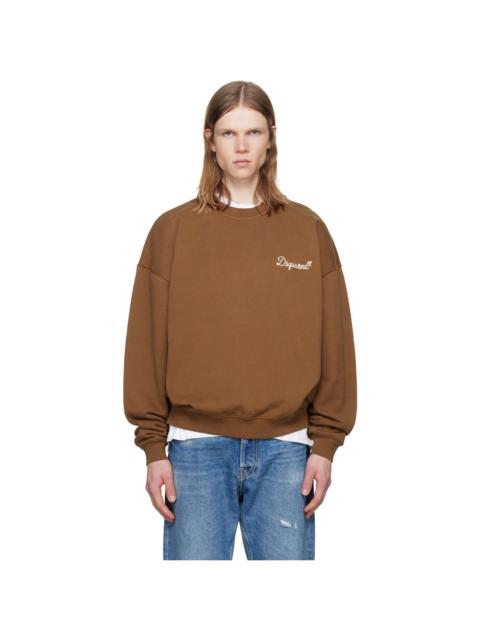 DSQUARED2 Brown D2 Signature Relax Fit Crewneck Sweatshirt