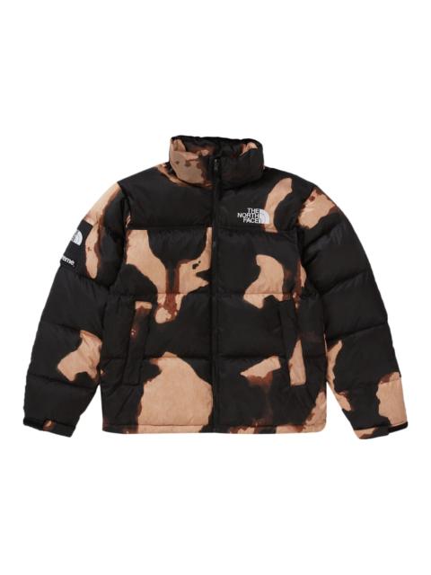 Supreme Supreme The North Face Bleached Denim Print Nuptse Jacket Black