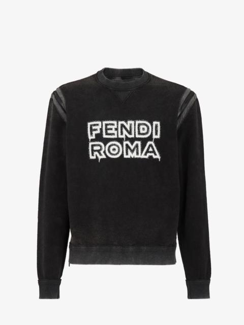 FENDI Black jersey Fendi Roma Capsule sweater