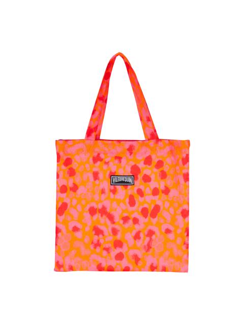 Vilebrequin Unisex Linen Beach Bag New Leopard