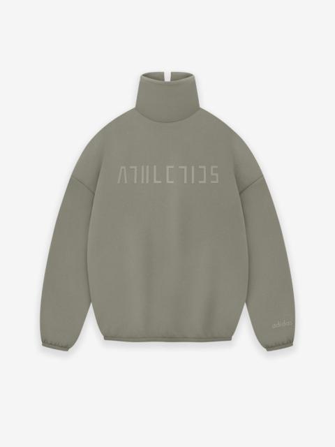 ESSENTIALS WOMENS SUEDE FLEECE MOCK NECK