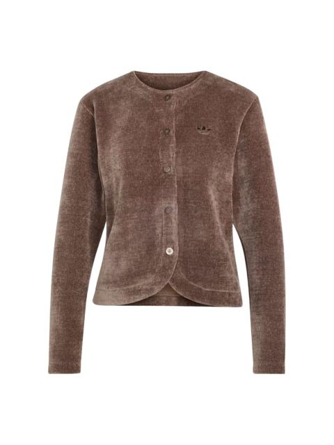 adidas (WMNS) adidas Prem Ess Chenille Button Up Cardigan Asia Sizing 'Earth Strata' LF6544