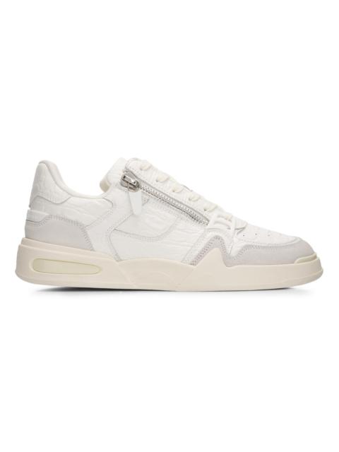 Giuseppe Zanotti Men's GZ Ghost Embossed-Leather Low-Top Sneakers - Bianco