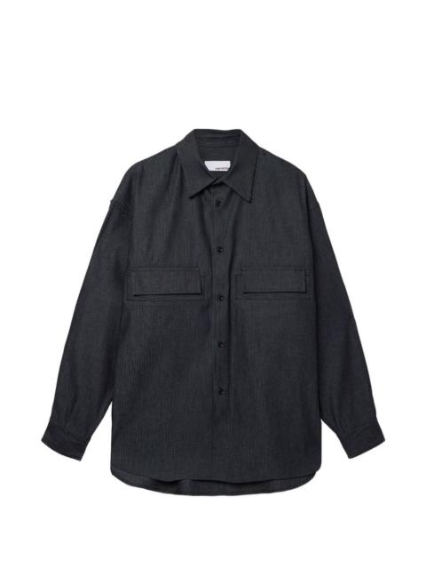 sage NATION Vincent double-flap pocket shirt