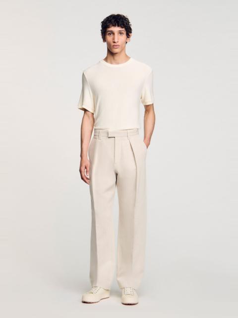Sandro WIDE-LEG TROUSERS WITH CREASES