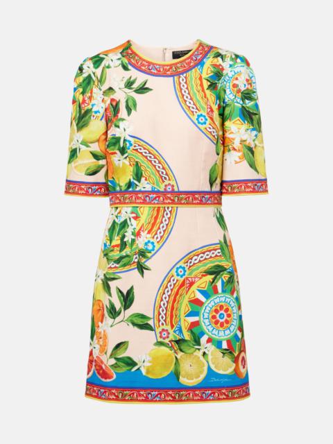 Dolce & Gabbana Printed cotton-blend minidress