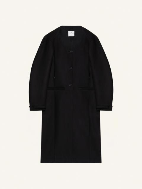 courrèges OVERSIZED COAT SPACE WOOL