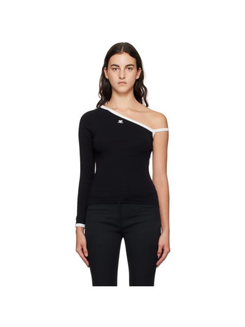 Black Asymmetric T-Shirt