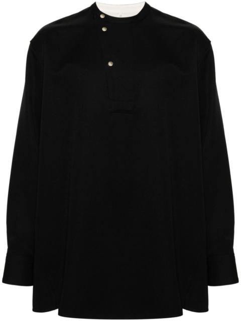 asymmetric wool shirt