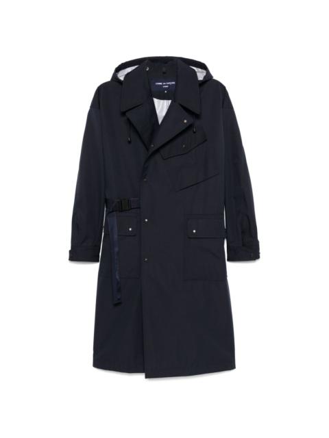 hooded trench coat