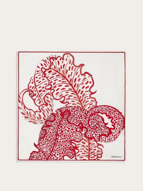 FERRAGAMO FOLIAGE PRINT FOULARD
