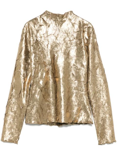 GANNI crinkled top