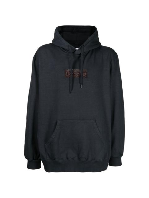doublet logo-patch cotton hoodie
