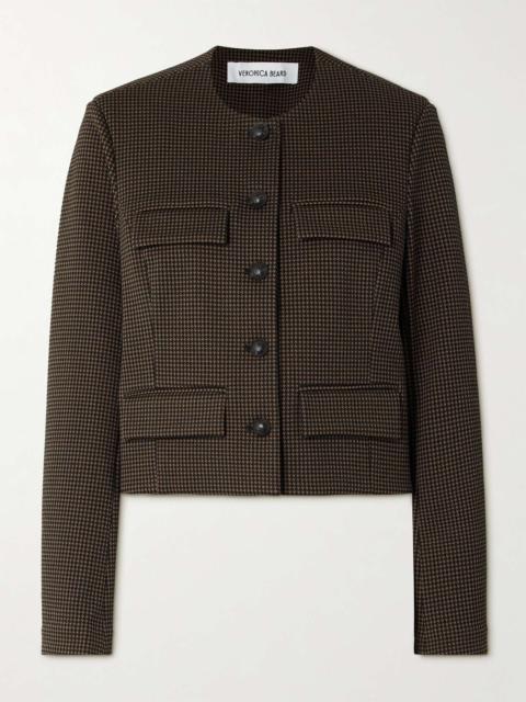 Berkley houndstooth knitted jacket