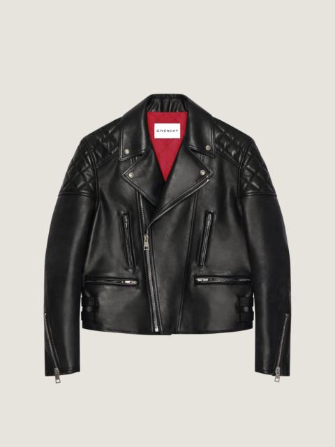 Givenchy ZIPPED BIKER BLOUSON IN LEATHER