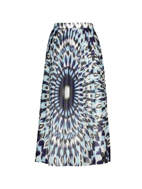 Valentino Mytheresa 독점 - 인쇄 된 면과 실크 미디 스커트