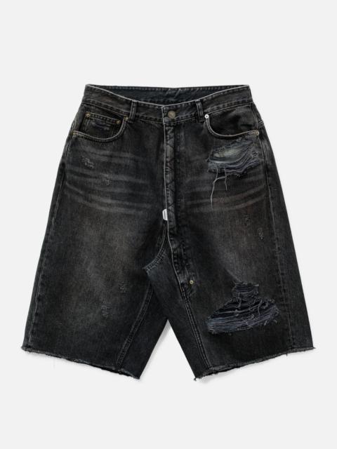 Protocol Index LONG ZIPPER FLY DENIM SHORTS