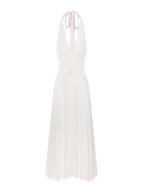 A.L.C. Sabine Scarf Tie Satin Pleated Gown