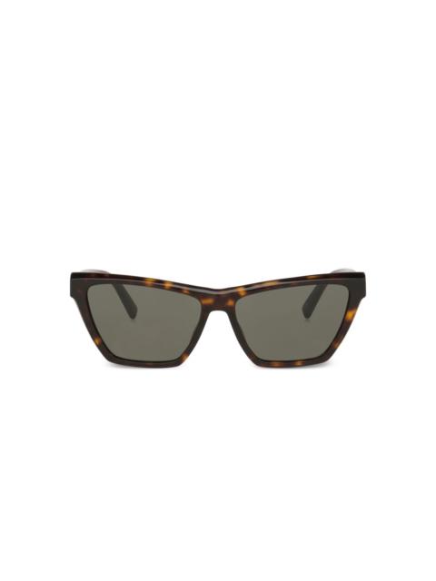 SAINT LAURENT tortoiseshell geometric sunglasses