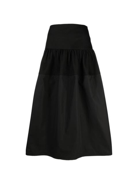 Jil Sander tiered cotton skirt