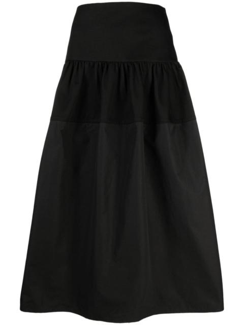 Jil Sander tiered cotton skirt