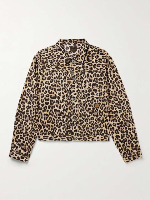 Kapital Leopard-Print Cotton-Gauze Shirt Jacket | REVERSIBLE