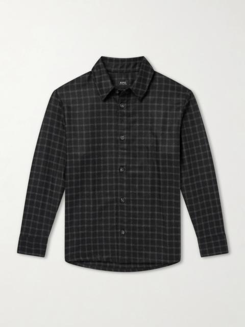 A.P.C. Bobby Checked Wool-Blend Twill Shirt