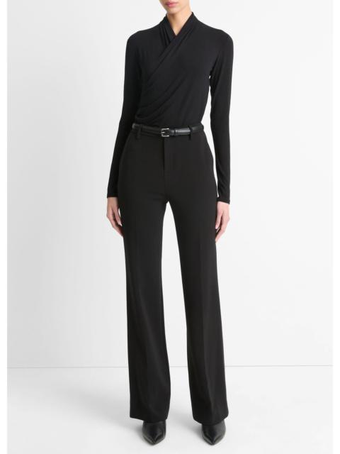 Vince Fixed Wrap Long-Sleeve Top