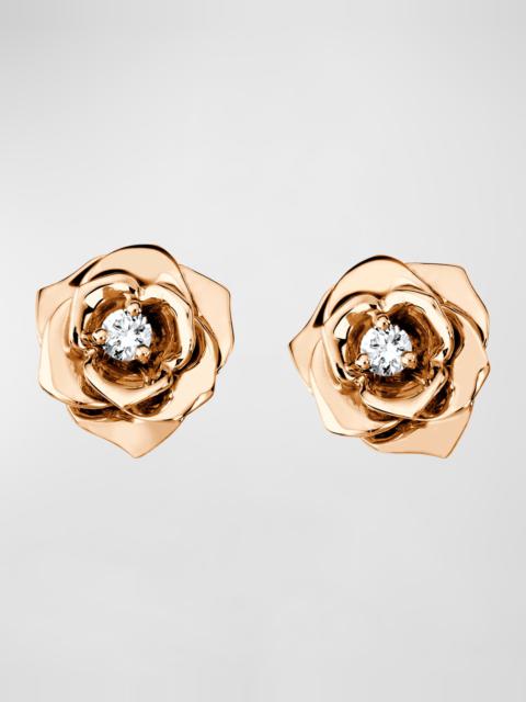 Piaget Rose Gold Rose Diamond Stud Earrings