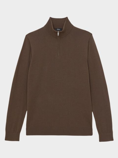 REISS Men's Blackhall Merino Wool Half-Zip Funnel Neck Sweater