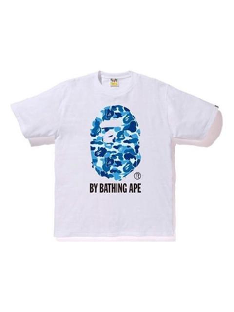 A BATHING APE® A Bathing Ape Camouflage Ape Head Logo T-Shirt 'White Blue' BAPE19SS-004